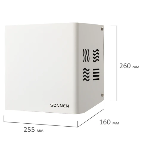 Сушилка для рук SONNEN HDR-1200W, 1200 Вт, производство РОССИЯ, антивандальная, сталь, белая, 701870