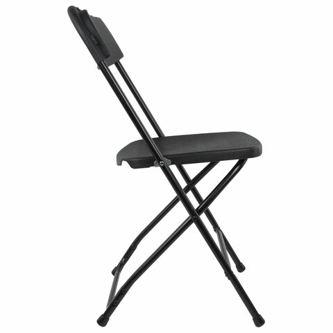 Стул складной BRABIX "Golf CF-002", черный каркас, пластик черный, 531563