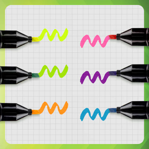 Набор текстовыделителей 6 НЕОНОВЫХ ЦВЕТОВ, АССОРТИ, STAFF College "STICK NEON", линия письма 1-4 мм, скошенный наконечник, 152534
