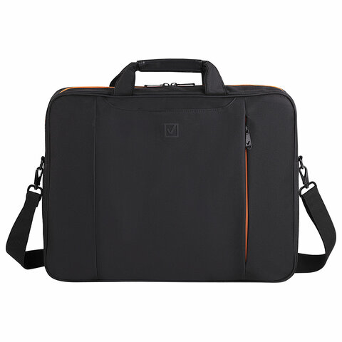 Сумка портфель BRAUBERG OFFICE с отделением для ноутбука 17,3", черная, 34х44х6 см, 270826