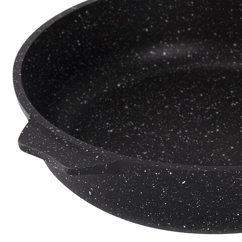 Набор посуды (сковорода 26 см, кастрюля 5 л, ковш 1,7 л, 2 съемных ручки, 2 крышки), МЕЧТА "Гранит Black", 001802