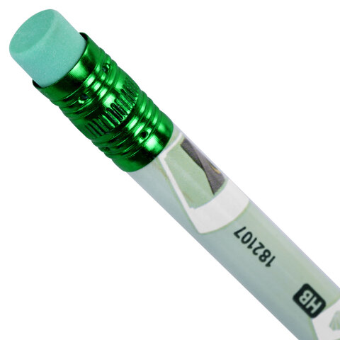 Карандаш чернографитный с принтом кросс-серия МИЛЫЕ КОТЫ, 1 шт., HB, ластик, ассорти, BRAUBERG, 182107