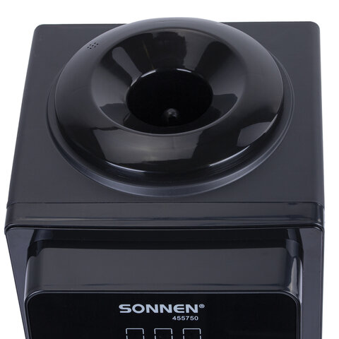 Кулер для воды SONNEN TSE-02FBP, настольный, НАГРЕВ/ОХЛАЖДЕНИЕ ЭЛЕКТРОННОЕ, 2 крана, антрацит, 455750
