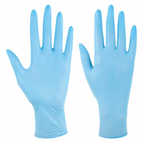 Перчатки нитриловые смотровые SFM Supersoft, Германия, 100 пар (200 штук), размер 7-8, М (средний)