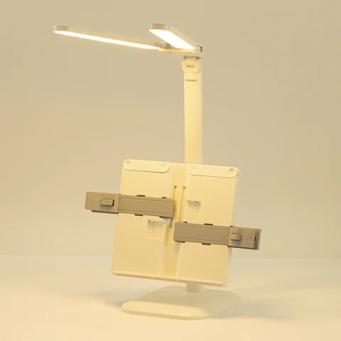Настольная лампа / светильник беспроводная SONNEN PT-202, подставка для книг, USB, LED, 5 Вт, 3 режима, 238780