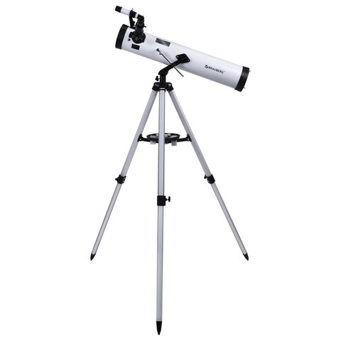 Телескоп рефлектор астрономический, увеличение 525х, объектив 76 мм, фокусное расстояние 700 мм, видоискатель, BRAUBERG 76700, 391398