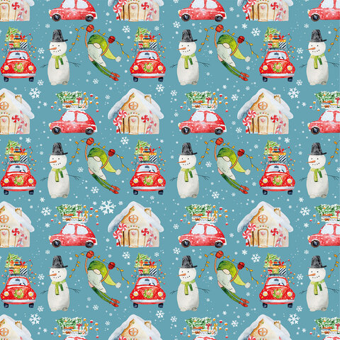 Бумага упаковочная новогодняя "Веселый Новый Год", 70х100 см, 10 дизайнов ассорти, ЗОЛОТАЯ СКАЗКА, 592563