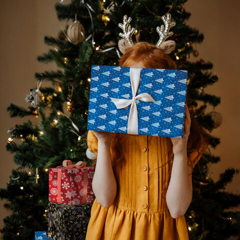 Бумага упаковочная подарочная С ЭФФЕКТАМИ новогодняя НАБОР 3 шт., "Xmas Pattern" 70х100 см, ЗОЛОТАЯ СКАЗКА, 591935