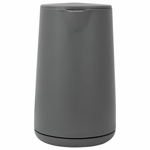 Чайник электрический с двойными стенками SONNEN KT-8719G, 1,5 л, 2200 Вт, графитовый, 454693