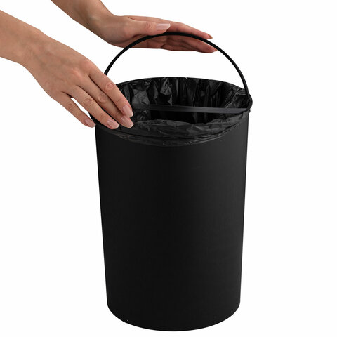 Ведро для мусора СЕНСОРНОЕ 12 л, нержавеющая сталь, зеркальная крышка, питание от 4-х батареек AA (не входят в комплект), LAIMA, 609327