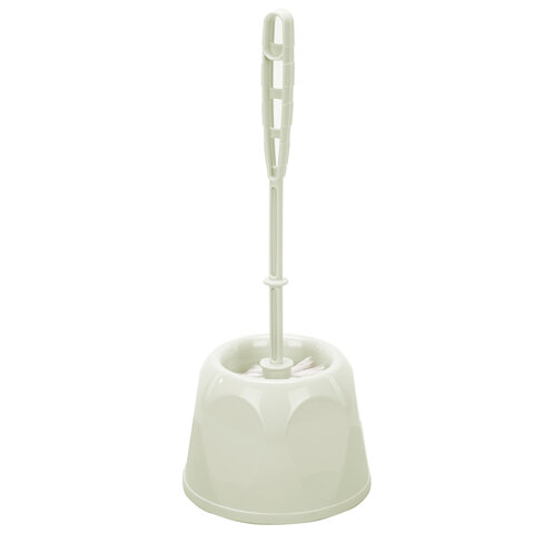 Ершик для унитаза с подставкой стандартной, "Блеск", цвет мраморный/белый ротанг, IDEA, М 5010