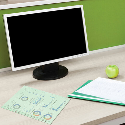 Папки-файлы перфорированные ЗЕЛЕНЫЕ А4 BRAUBERG, комплект 100 шт., гладкие, 35 мкм, 272676