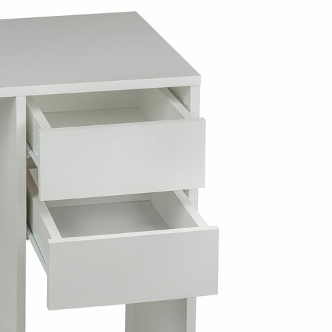 Стол письменный/компьютерный BRABIX "Scandi CD-017", 900х450х750 мм, 2 ящика, белый, 641894, ЦБ013706-1