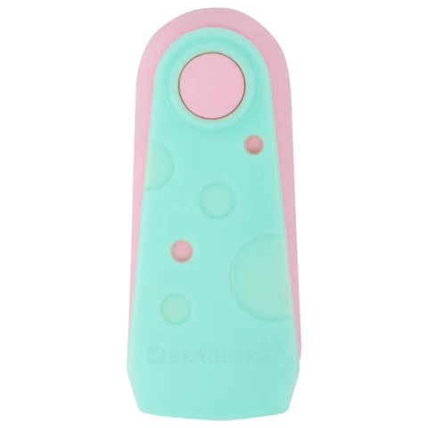 Ластик BRAUBERG "ULTRA PASTEL", 57х24х15 мм, пастельные цвета ассорти, бирюзовый пластиковый держатель, 272688