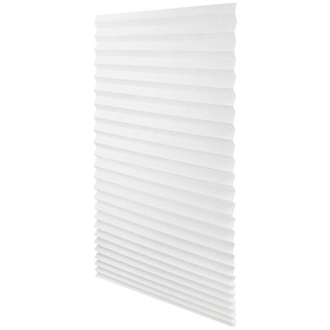Жалюзи-плиссе, штора тканевая самоклеящаяся BRABIX, 60х180 см, "СТАНДАРТ+", 80 г/м2, цвет белый, 1 шт., 700007