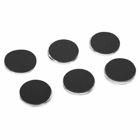 Магниты стеклянные 35 мм для досок магнитно-маркерных, НАБОР 6 шт., "3D Планеты", BRAUBERG Glass, круглые, блистер, 272517