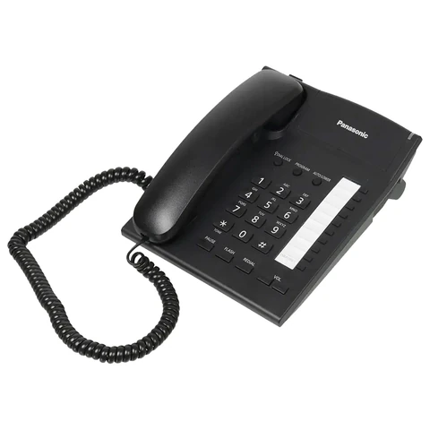 Телефон PANASONIC KX-TS2382RUB, память 10 последних набранных номеров, тональный/импульсный режим, повтор, чёрный