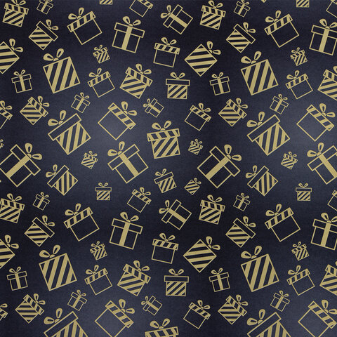 Бумага упаковочная подарочная мелованная "Golden pattern", 70x100 см, 10 дизайнов ассорти, ЗОЛОТАЯ СКАЗКА, 591912