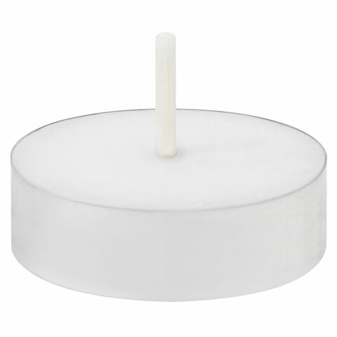 Свечи чайные Long Life, до 5 часов горения, вес 12 г, КОМПЛЕКТ 10 шт., в гильзе, LAIMA, 609199