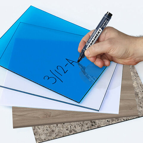 Маркер перманентный CENTROPEN 8510, ЧЕРНЫЙ, круглый наконечник, 2,5 мм, 8510, 5 8510 0112