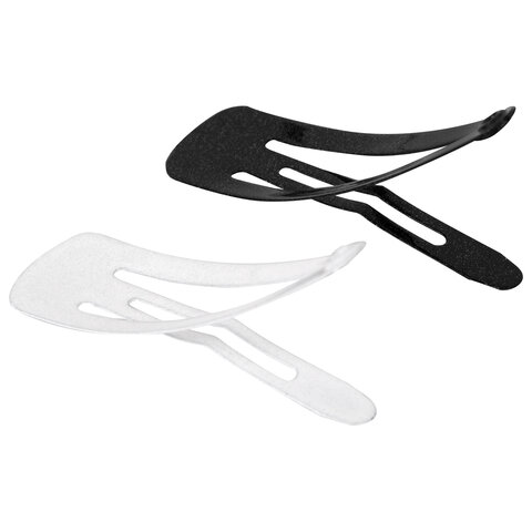 Заколки для волос НАБОР 10 шт., 4 см, клик-клак, глянцевый черный, перламутровый белый, MONTE VITA (МОНТЕ ВИТА), 457085