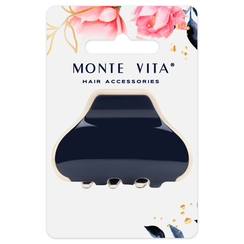 Краб для волос 6 см, темно-синий, MONTE VITA (МОНТЕ ВИТА), 457022