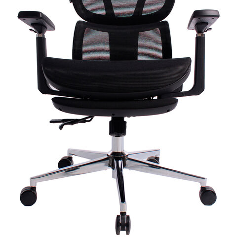 Кресло BRABIX PREMIUM "Evolution ER-700", подножка, слайдер, синхромеханизм, сетка, черное, 532947