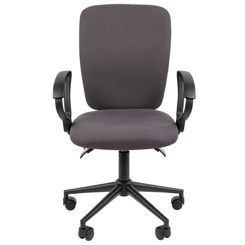 Кресло офисное Chairman CH 9801, пятилучие металл, ткань, серое, 7150936