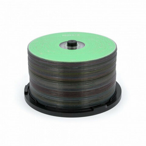 Диски CD-R MIREX Random Color, 700 Мб, 48x, Cake Box (упаковка на шпиле), КОМПЛЕКТ 50 шт., цветные, UL120009A8B