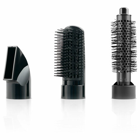 Фен-расческа CENTEK CT-2059, 1200 Вт, 2 скорости, 2 температурных режима, 3 насадки, черная