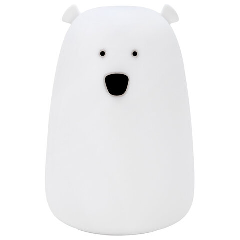 Ночник силиконовый LED "Медведь" 111x111x160 мм, белый свет/RGB, таймер, USB, аккумулятор 1200 мАч, DASWERK (ДАСВЕРК), 238938