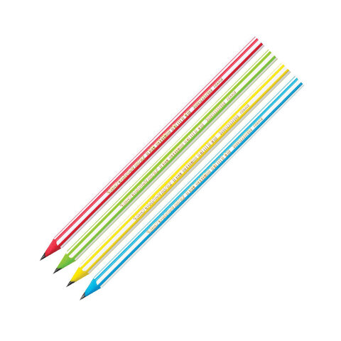 Карандаши чернографитные BIC Evolution "Stripes", НАБОР 4 шт., HB, пластиковые, блистер, 918485
