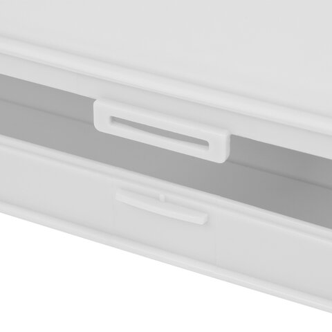 Пенал пластиковый BRAUBERG, серый, С НАКЛЕЙКАМИ, 21х9х3 см, 272273