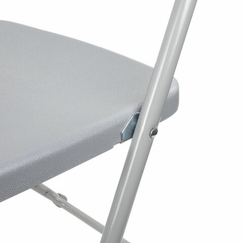 Стул складной BRABIX "Golf CF-002", серый каркас, пластик серый, 531564