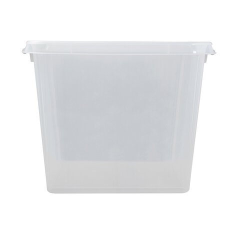 Ящик-контейнер 50 л с КРЫШКОЙ НА ЗАЩЕЛКАХ "ПРОФИ", 40х50х39 см, штабелируемый, ПРОЧНЫЙ, прозрачный, 437960000
