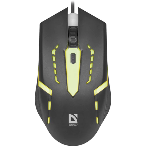 Мышь проводная DEFENDER Flash MB-600L, 800-1200 dpi, 4 кнопки + 1 колесо-кнопка, оптическая, черная, 52600