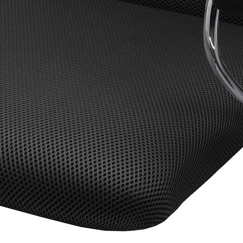 Кресло офисное МЕТТА "SU-B-8" хром, ткань-сетка, сиденье мягкое, черное