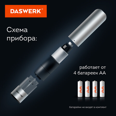 Мельница для соли и специй электрическая с подсветкой, 4 уровня помола, PM-1, DASWERK (ДАСВЕРК), 456619