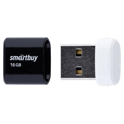 Флеш-диск 16 GB, SMARTBUY Lara, USB 2.0, черный, SB16GBLARA-K