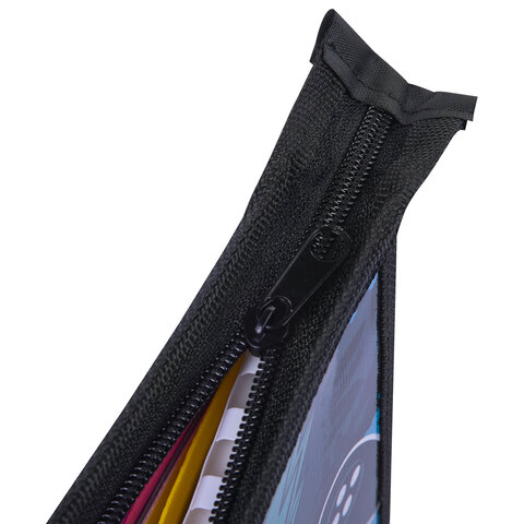 Папка для тетрадей ПИФАГОР А4, 1 отделение, картон/пластик, на молнии, "Press play", 272128