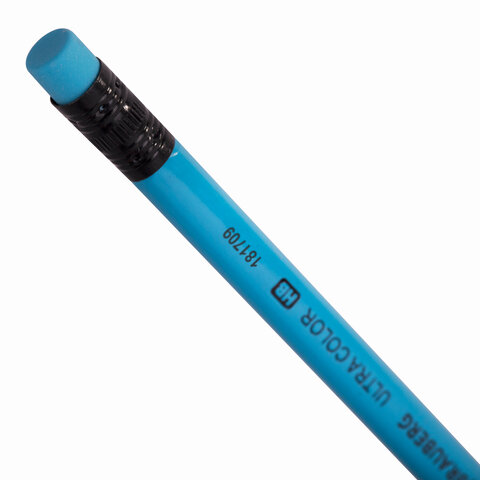 Набор карандашей чернографитных BRAUBERG "ULTRA COLOR" 4 шт., HB, с ластиком, пластиковые, 181709