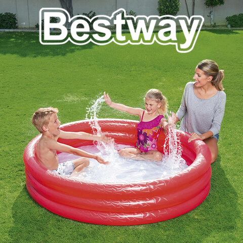 Надувной бассейн детский "Лето" с надувным дном, 70х24 см, 41 л, от 2 лет, BESTWAY, 51128