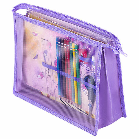 Папка для труда на молнии BRAUBERG А4, 2 отделения, органайзер, "Dreamcatcher", 270978