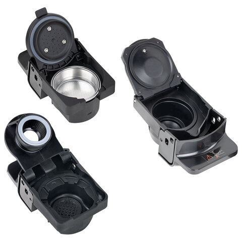 Кофемашина капсульная 3 в 1 для молотого кофе и капсул DOLCE GUSTO и NESPRESSO, SONNEN CM510B, 1450 Вт, 0,6 л, бежевая, 457338