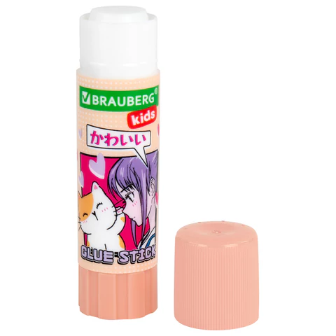 Клей-карандаш "Anime" 15 г, BRAUBERG KIDS, ассорти, 272472