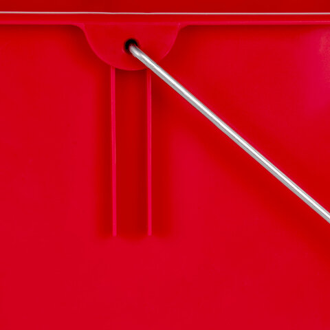 Ведро УНИВЕРСАЛЬНОЕ 25 л, КРАСНОЕ, подходит для уборочных тележек, уборки, хранения, пластик, 609755, 25EC/5