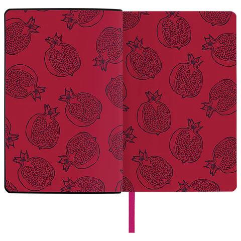 Ежедневник недатированный А5 (138х213 мм), BRAUBERG VISTA, под кожу, гибкий, 136 л., "Pomegranate", 112022