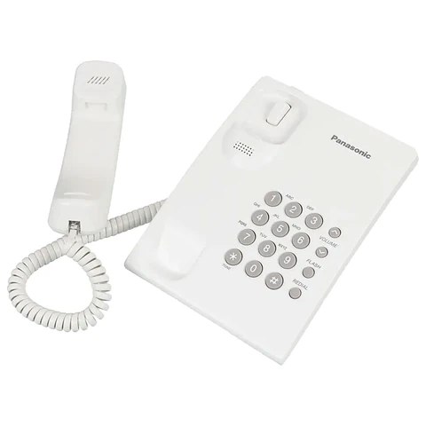 Телефон PANASONIC KX-TS2350RUW, белый, повторный набор, тональный / импульсный режим