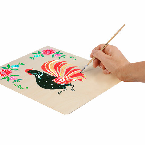 Кисть BRAUBERG, белка, круглая, № 1, 200178