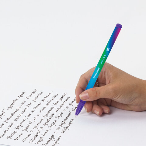 Ручка гелевая BRAUBERG GRADE NEON, ЧЕРНАЯ, игольчатый узел 0,5 мм, линия письма 0,3 мм, 144285